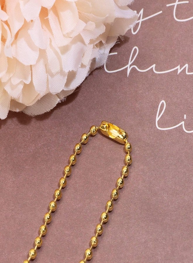 Beadsncraft Golden Ball Chain 5 Pieces for Jewellery Necklace Making Bracelet Anklet Earrings DIY Crafts Findings Purpose | Chain Extenders | Jewelry Findings | Golden | 2MM - Image 4